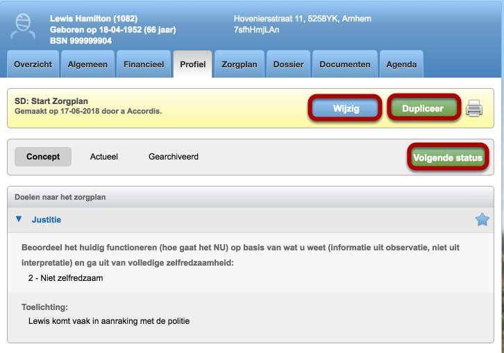 Door op de knop Overzicht te klikken kom je uit in het overzicht waar je de ingevulde vragen te zien krijgt.