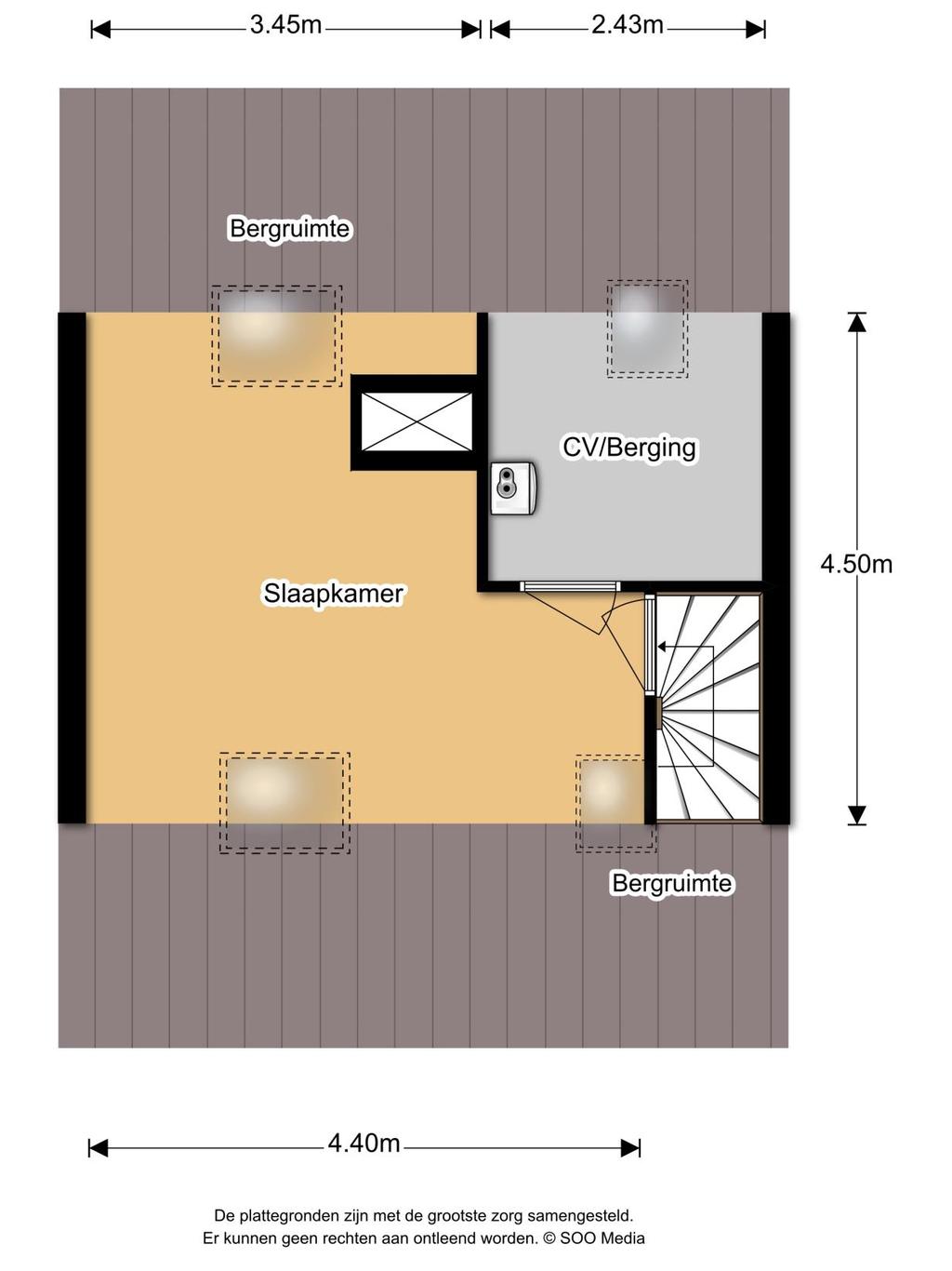 PLATTEGROND De plattegrond is niet op schaal en is bedoeld een indicatie te geven van