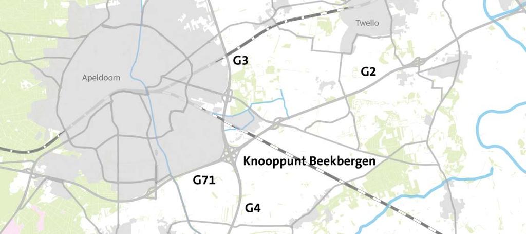 Knooppunten Voor de verbindingsbogen in de knooppunten in het plangebied (Beekbergen en Azelo) is voor de relevante wegvakken in Tabel 5-44 het PR-plafond opgenomen.