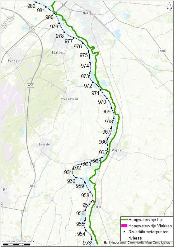 Het aangeleverde referentiemodel (beno15_5_20m_ijssel-v2) is op aanwijzing van Rijkswaterstaat Oost- Nederland (Corné de Leeuw) aangepast om te voldoen aan de meest actuele situatie in het
