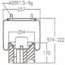 Goodyear 1R12-719 566-24-3-502 LB 10019 GY LB 10019 IT Luchtbalg -