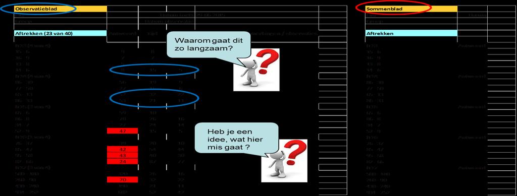 Deze gegevens kunnen als leidraad dienen bij het (diagnostisch) rekengesprek.