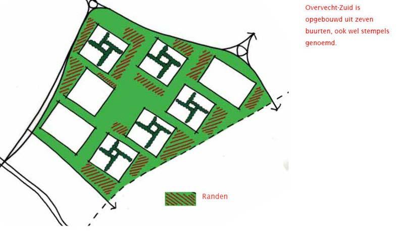 Onderverdeling structuur van de wijk Taagdreef e.