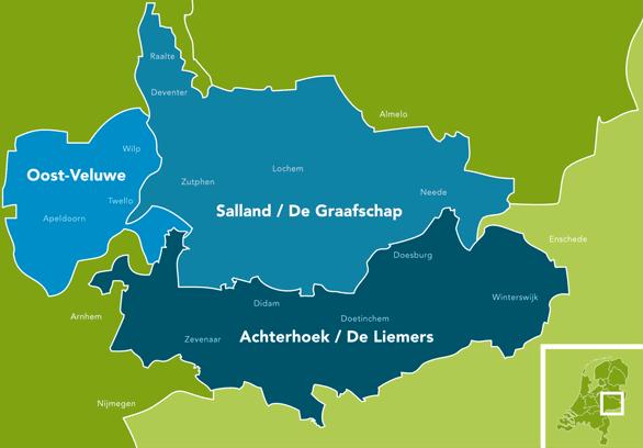 Dit is Zozijn: Oost-Veluwe Wilp Zutphen Salland / De Graafschap Doetinchem Achterhoek / De Liemers Zozijn heeft 3 regio s: 1.