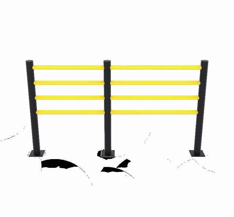 b.v. 3 railings Kolombescherming 500 x 500 mm t.b.v. 3 railings Kolombescherming 800 x 800 mm t.b.v. 3 railings Eind-staander t.