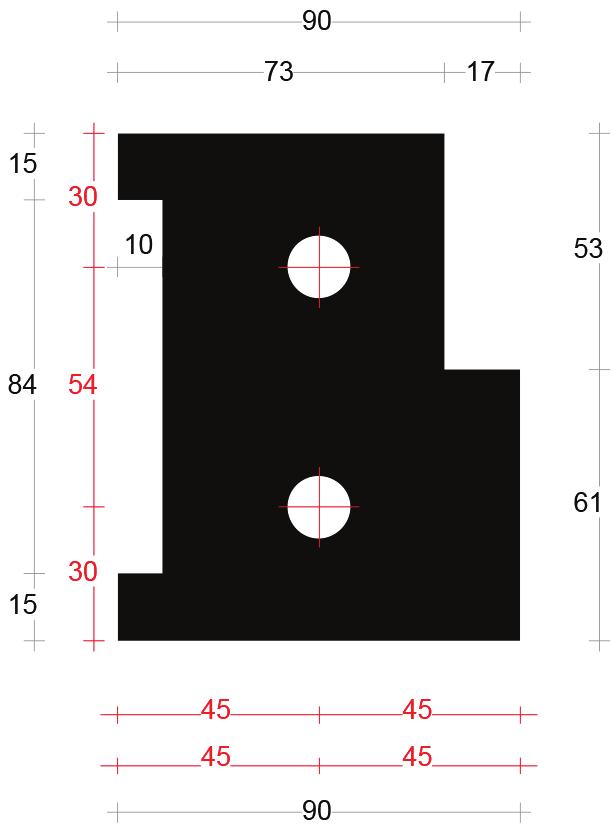 DTS onderdorpel binnendraaiend 67x114mm