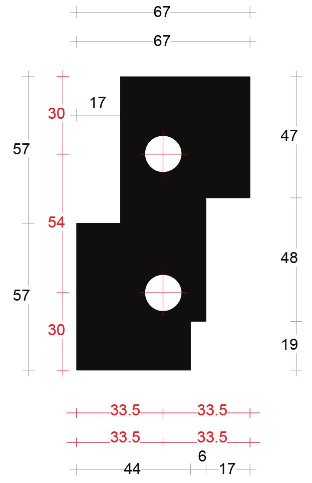 DTS onderdorpel buitendraaiend 67x114mm