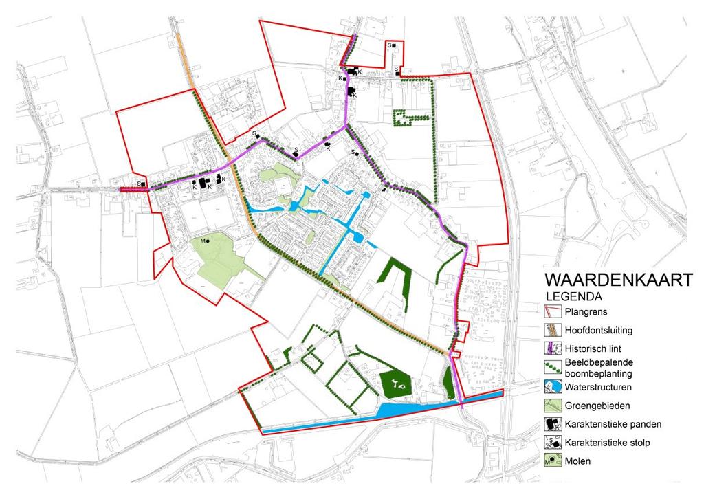 Waardenkaart Waarland 3. Saneringslocatie 3.1 Huidige situatie Aan de Slootgaardweg 6 ligt het te saneren kippenbedrijf.