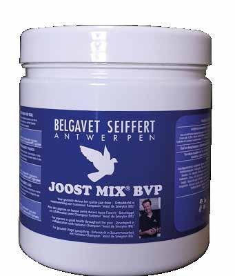 JOOST Mix (recup) / 1 kg granen - grains = 15 g JOOST MIX BVP + 5 g INOVATOR BVP + 5 g BICEPTORAX BVP Ik geef de