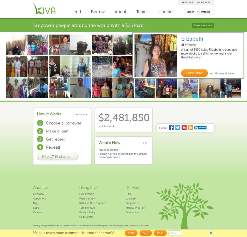 Doelstellingen Kiva Potentiële donateurs meer overtuigen om mee te doen De personen beter uit laten komen Op de homepagina al kunnen zien wat Kiva is en doet 60 Wat gaan we veranderen Meer nadruk
