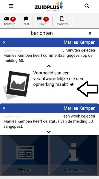6.1 Ontvangen van opmerkingen Als de teamleider of de verantwoordelijke van een melding een opmerking plaatst komt deze bij de melder als