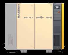 Serie BSD SFC Toerentalgeregelde compressor in topvorm Specifiek vermogen (kw/m³/min) Traditionele toerentalregeling Efficiënte SFC-toerentalregeling Capaciteit (m³/min) Geoptimaliseerd specifiek