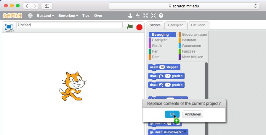 Spelenderwijs programmeren in Scratch downloaden van de projectbestanden 7 het bestand Er wordt gevraagd of je het huidige