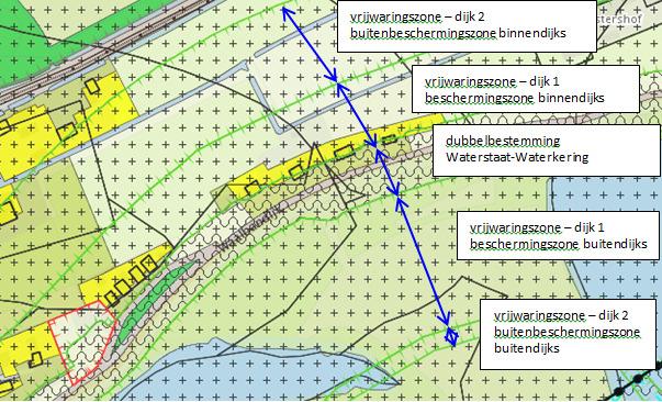 AGEL adviseurs Inventarisatie en analyse ruimtelijke plannen 20150418 Waterschap Rivierenland april 2016 Dijkverbetering Tiel-Waardenburg blad 8 Uitsnede bestemmingsplan Beschermd Dorpsgezicht