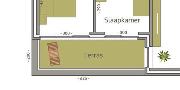 97,57 m² Terras: