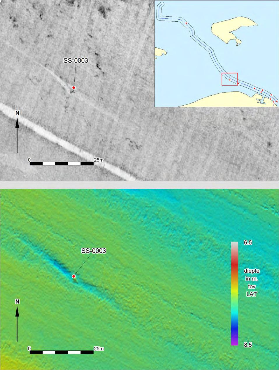 Inventariserend veldonderzoek (opwaterfase) Offshore kabeltracé COBRAcable Contact SS-003 Afbeelding 11.