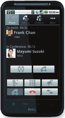 Functies tijdens het bellen Tijdens uw telefoongesprek worden verschillende functies getoond in het scherm: Mute Schakel deze functie in zodat de andere partij u niet kan horen.