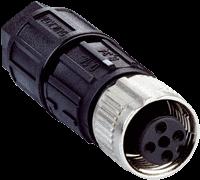 2096235 Kop A: Contactdoos, M2, 4-pins, haaks, Met A-codering Kabel: Sensor-actuatorkabel, PVC, Niet geïsoleerd, 2 m