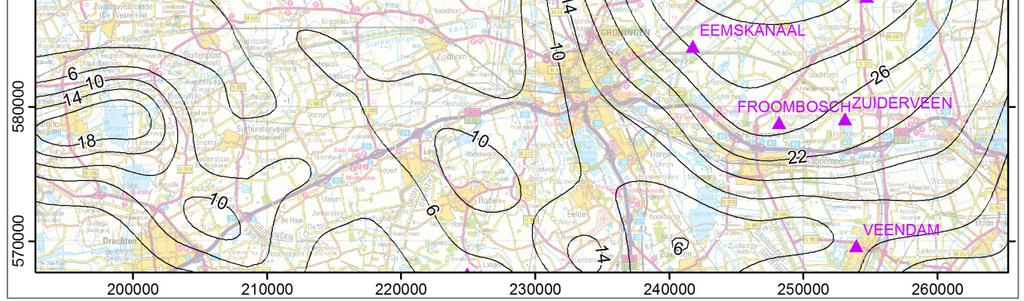 Figuur 36: Vergelijking van de GPS tijdserie (in magenta) op station Anjum met de gecombineerde InSAR