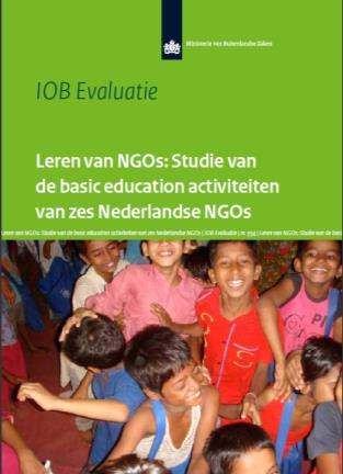 Studie: Leren van NGO s Edukans, ICCO, Oxfam