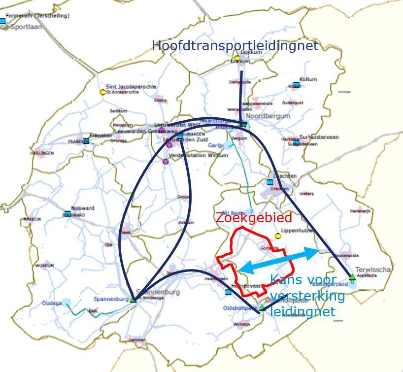 Figuur 14: motivatie ligging zoekgebied infrastructuur Spreiding en grootte productielocaties Een centraal in Friesland gelegen wingebied heeft de voorkeur boven een decentraal gelegen wingebied en