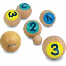 19 Pétanque set voor kinderen Massief hout. 6 ballen en 1 jack bal.