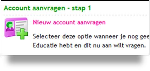 nl en klik op Nieuw account. 2. Volg daar de op het scherm beschreven stappen. Kies als type account voor Student account. 3.