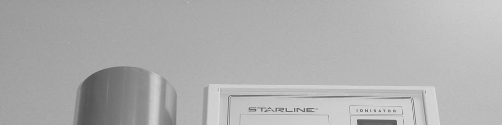 HANDLEIDING STARLINE IONISATOR Copyright Starline Technical Support BV. The Netherlands. Alle rechten voorbehouden.