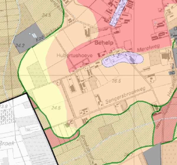 Figuur 33: Uitsnede kaart Archeologiebeleid gemeente Asten Het plangebied is aangewezen als gelegen in een gebied van beleidscategorie 5.