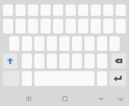 Basisfuncties Het toetsenbord wijzigen Tik in de navigatiebalk op om het toetsenbord te wijzigen. Als u het toetsenbordtype wilt wijzigen, tikt u op selecteert u het gewenste toetsenbordtype.