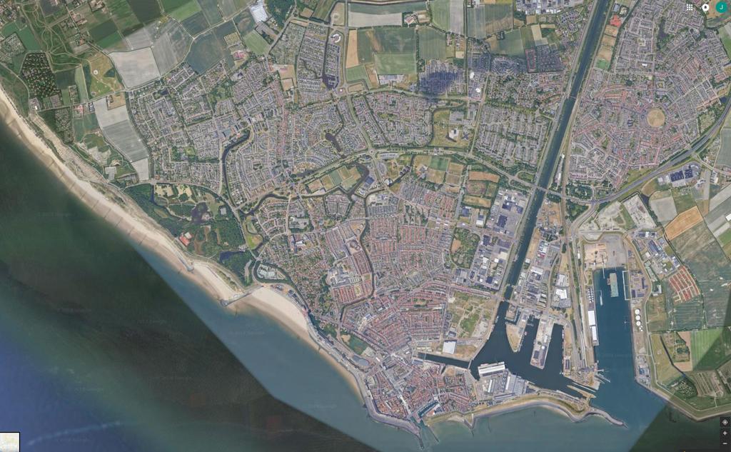 Ligging in de stad toegankelijkheid Overgang stad - landschap, stad - Westerschelde Het gebied vormt een