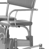 3.3. Fußstützen Bevor der Patient im Elexo XXL Stuhl Platz nimmt, werden die Fußstützen etwas angehoben und nach außen gedreht. Dadurch entsteht genug Platz, damit die Person sich einfach setzen kann.