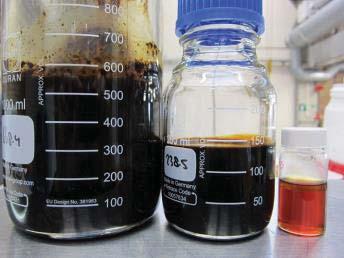 Poplar 64% oil (22% water, 42% organics); 1-phase oil 98% mass balance (64% oil, 12% gas, 22%