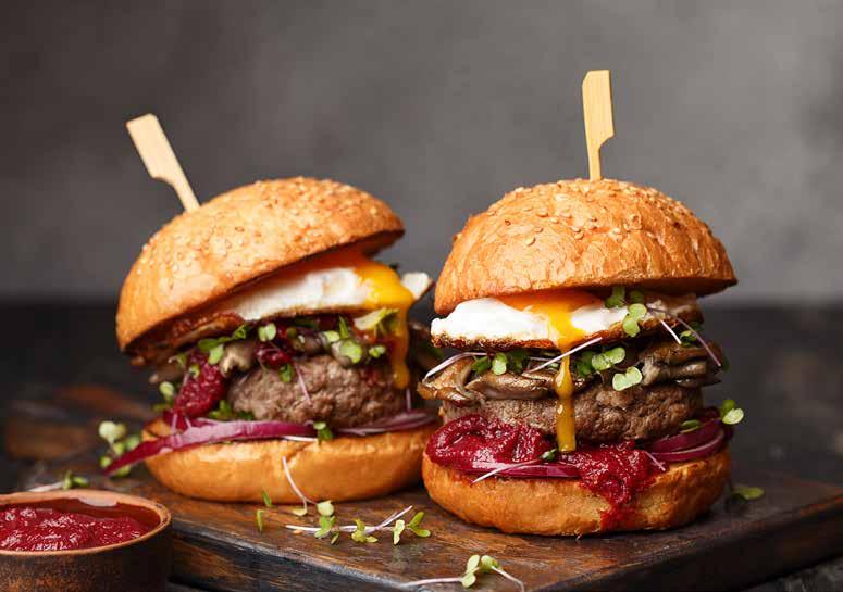 Een wereld aan burgers Met de juiste ingrediënten en accessoires maak je van een burger een echte margemaker. Alles begint met de keuze van het vlees.