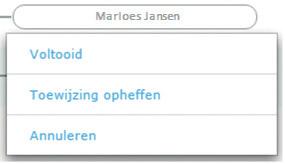 6.2. EEN LOG TOEWIJZEN AAN EEN GEBRUIKER Als een oproep wordt toegewezen aan een gebruiker, dan gaat hij terugbellen. Om een log aan jezelf toe te wijzen: Klik op en klik op.