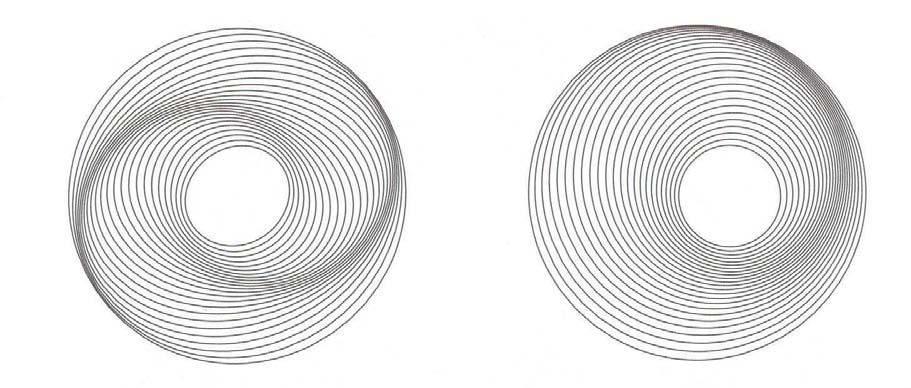 Hoofdstuk 1. Inleiding 14 Figuur 1.14: Kinematische spiraalarmen die gevormd worden aan de hand van de elliptische epicykelbeweging.