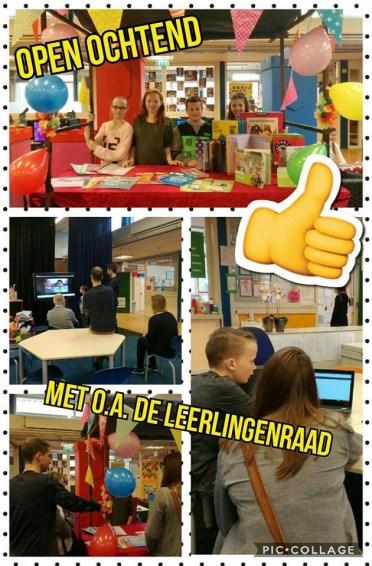 Samen met de leerlingenraad organiseren wij eenmaal per jaar een open ochtend Maart 2019 Leerlingenraad Onze leerlingenraad bestaat uit vier leerlingen van groep zeven en vier leerlingen van groep