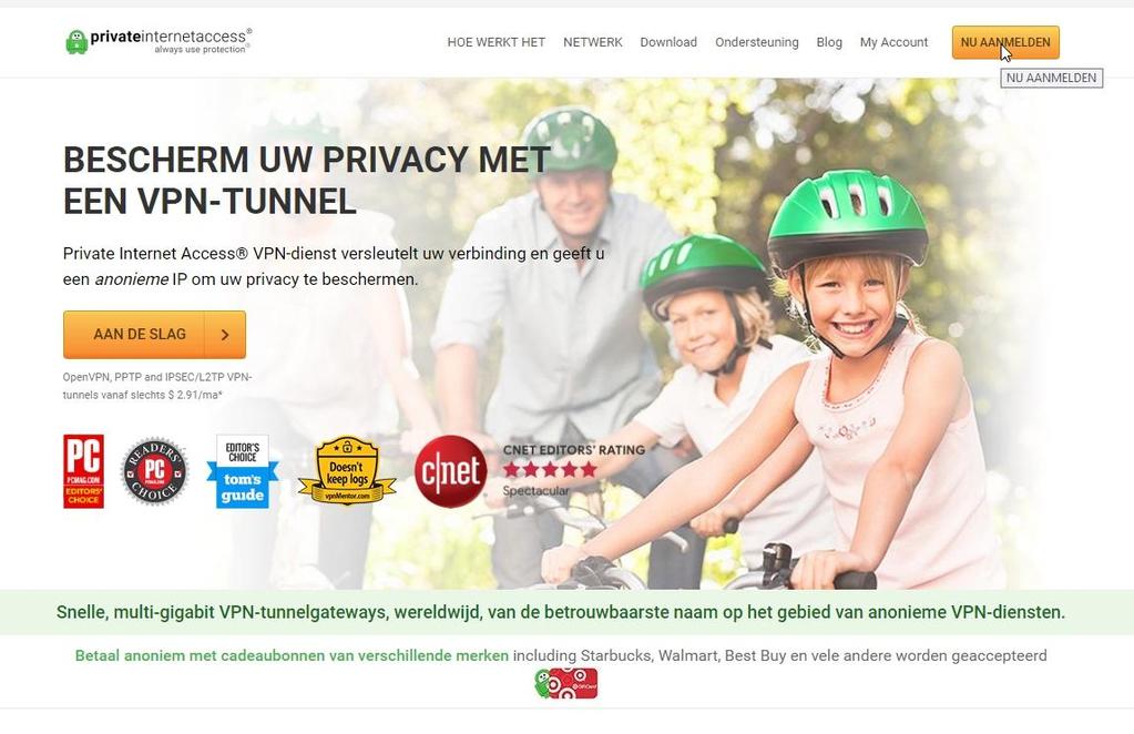 Een voorbeeld van een betaalde VPN-provider: Private
