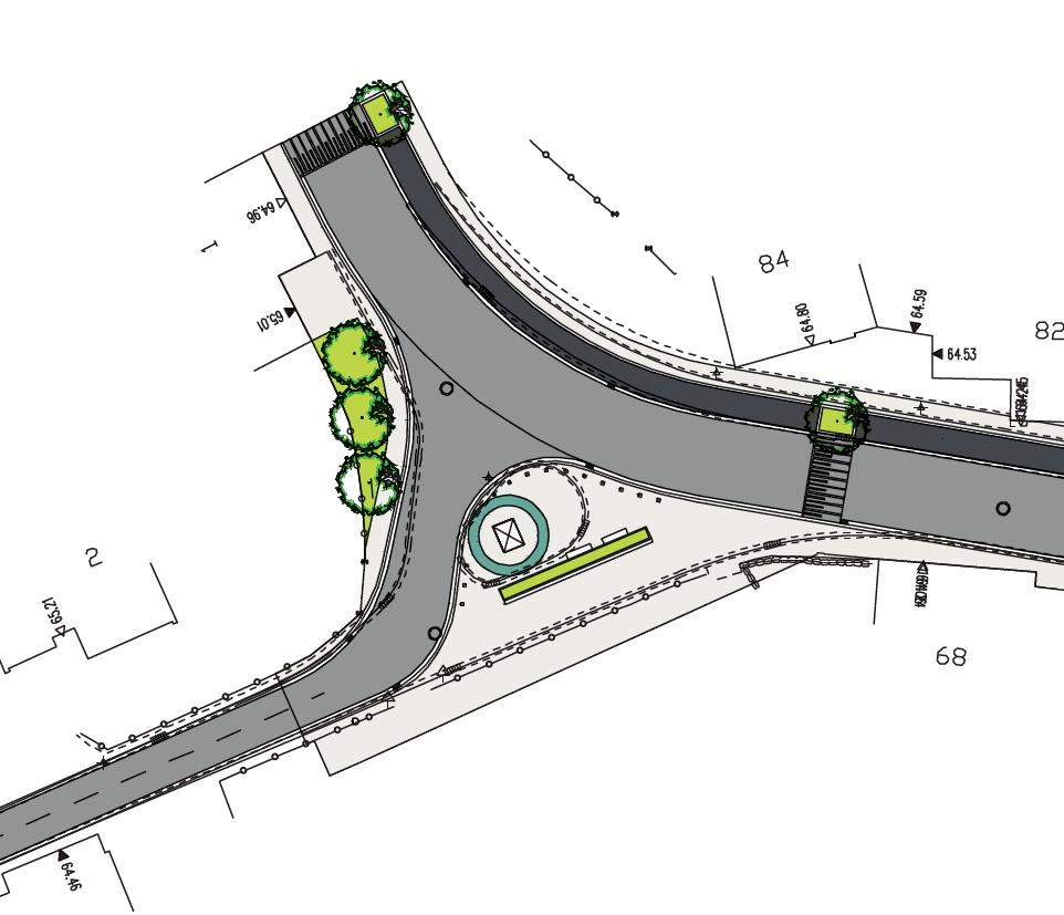 Pontweg - Keiberg Rijweg in Asfalt Voetpaden in grijze klinkers Parkeerstroken links