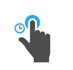 ) Met je duim en wijsvinger maak je tegelijkertijd een vegende beweging naar elkaar toe.