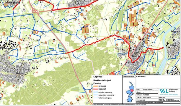 Vanuit Provinciaal Omgevingsplan Limburg (POL) en Europese opgave (KRW) is stuk van Kwistbeek natuurbeek