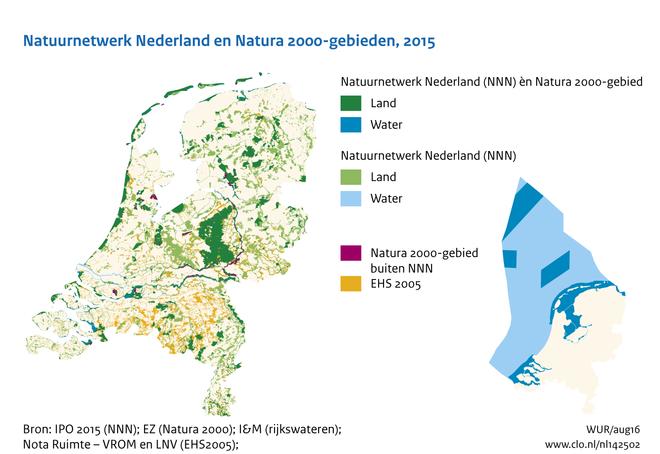 Begrenzing van het Natuurnetwerk en de Natura 2000-gebieden Indicator 26 september 2017 U bekijkt op dit moment een archiefversie van deze indicator.