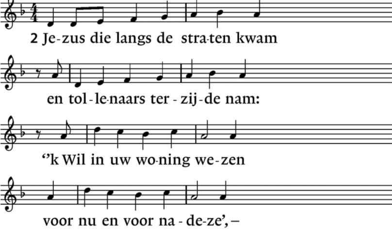 Zingen: Jezus die langs het water liep Liedboek 531: 2 en 3 tekst: Ad den Besten melodie: