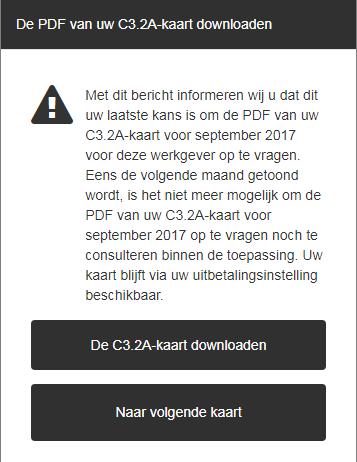 Nadat u uw kaart hebt verstuurd, kunt u de PDF van uw kaart downloaden (het zal later niet meer mogelijk zijn om de PDF van uw