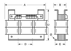 6.1.2 PRI 3 X 400V Δ // SEC 3 X 230V Δ / 400V Y+N Technische parameters Gemeenschappelijke eigenschappen Ps type code Upri 50-60 Hz Usec du Po Pcu Rdt IP20 VA V V % W W % behuizing voor industriële