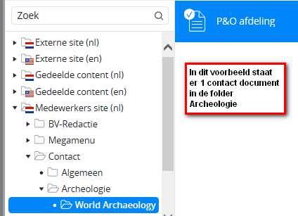 Als je het onderdeel wil vervangen, klik dan weer op Selecteer Organisatietermen, klik dan op het rode kruisje X en kies een andere organisatie onderdeel.