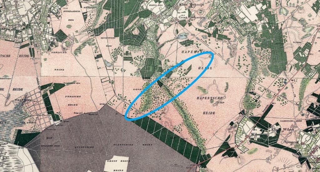 2.1 Ontstaansgeschiedenis In de 19 e en begin 20 e eeuw bestond het plangebied en omgeving voornamelijk uit heidegebieden.