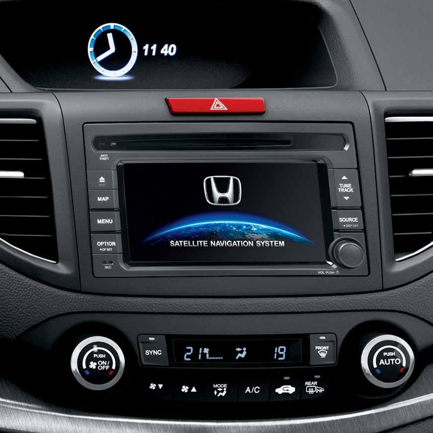 Honda biedt u de keus uit twee zeer moderne navigatiesystemen. Beide systemen zijn zeer gebruiksvriendelijk en bieden de mogelijkheid om veilig handsfree te bellen met behulp van Bluetooth.