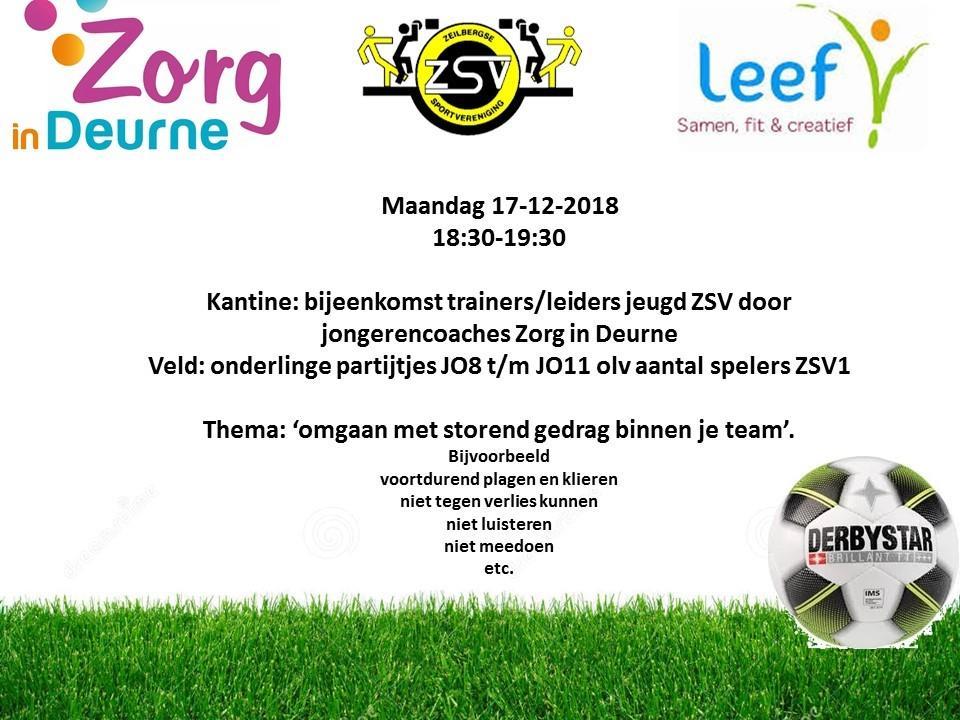 COACH AVOND Samen met de Gezins- en jongerencoaches van de Gemeente Deurne biedt Leef! een gratis coachavond aan voor jouw vereniging.