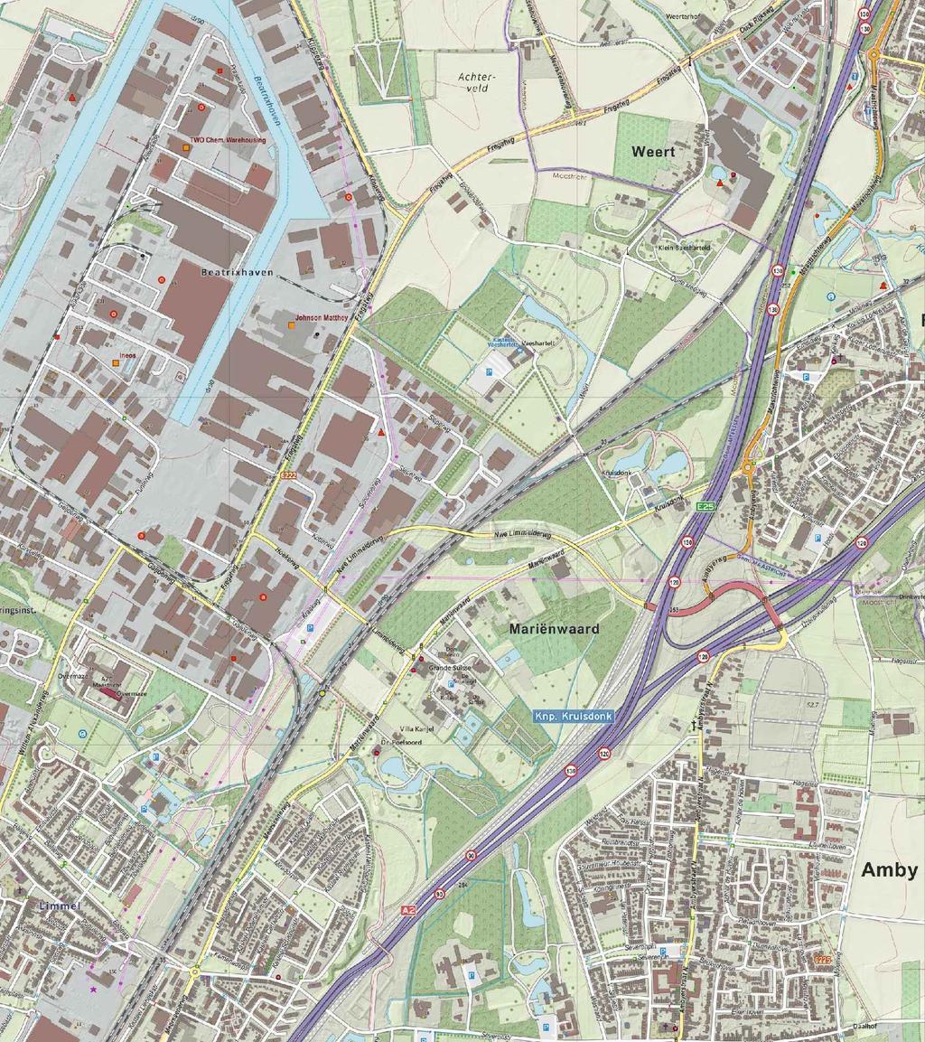 Onderzoekslocatie Verkennend bodemonderzoek bypasses Gelei en Kanjel te Maastricht blad topografische kaart: 69A Kruisdonk: X: 179.45 Y: 321.127 Zonnevang: X: 179.435 Y: 32.958 Dr.